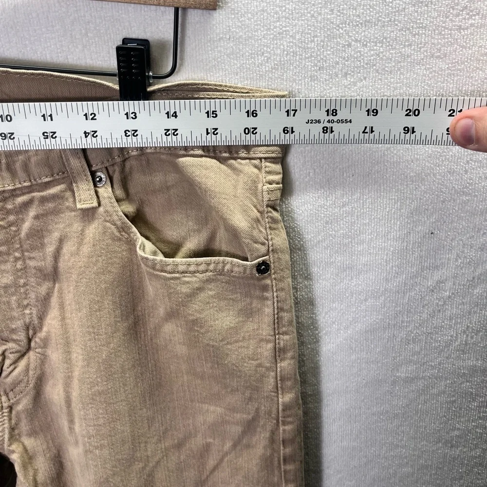 Levi’s 513‎ Slim Straight Jeans Mens 33/32 Khaki Tan Chino Pants Stretch 2407